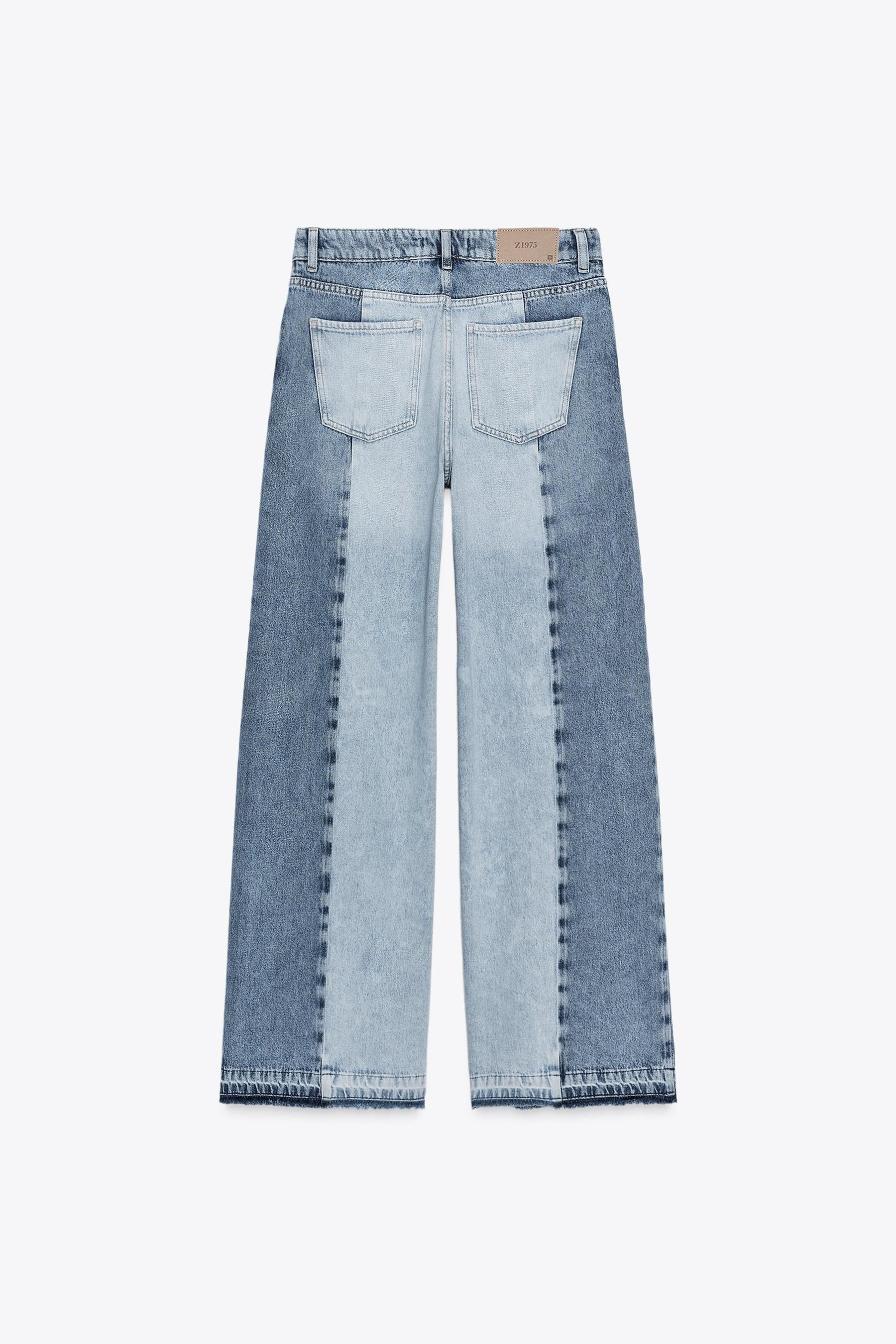 Wide-leg high-waist jeans