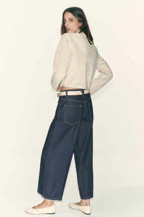 Jeans with Pressed Crease