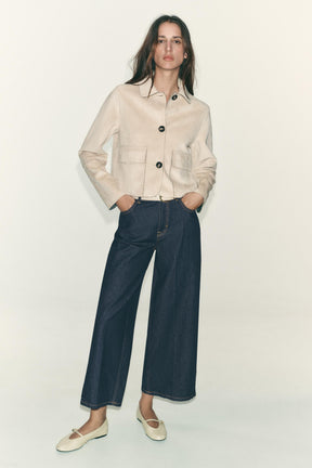 Jeans with Pressed Crease