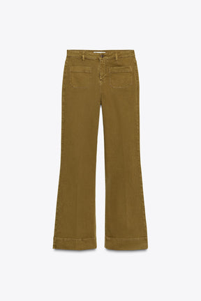 High-Waist Jeans with Pockets