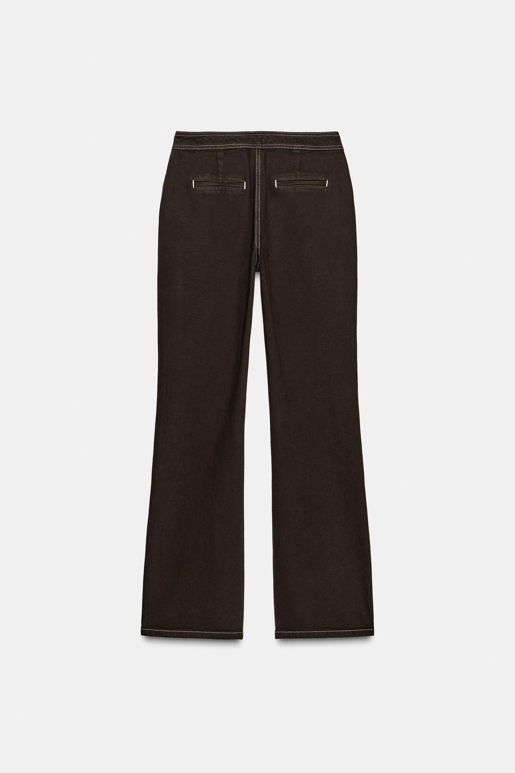 High-waist laced jeans