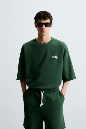 SWEATSHIRT WITH CONTRAST PATCH - Image 2