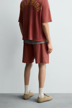 VARSITY OPEN-WEAVE TEXTURED BERMUDA SHORTS - Image 3