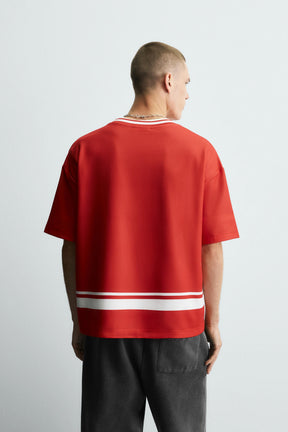 RETRO FOOTBALL PRINT T-SHIRT - Image 3