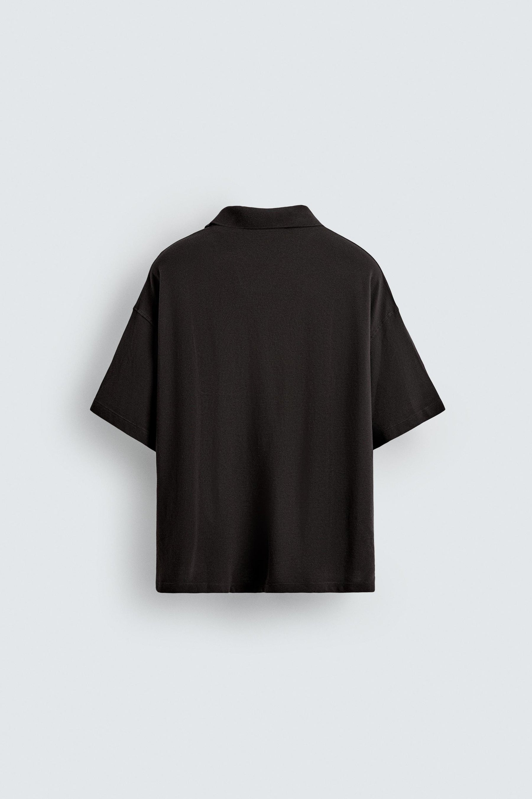 WASHED PRINTED TEXT POLO SHIRT - Image 6