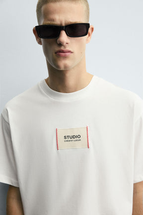 SLOGAN PATCH T-SHIRT - Image 5