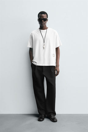 CONTRAST PATCH T-SHIRT - Image 1