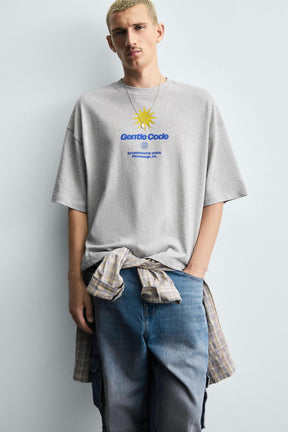 CONTRAST SUN PRINT T-SHIRT - Image 5