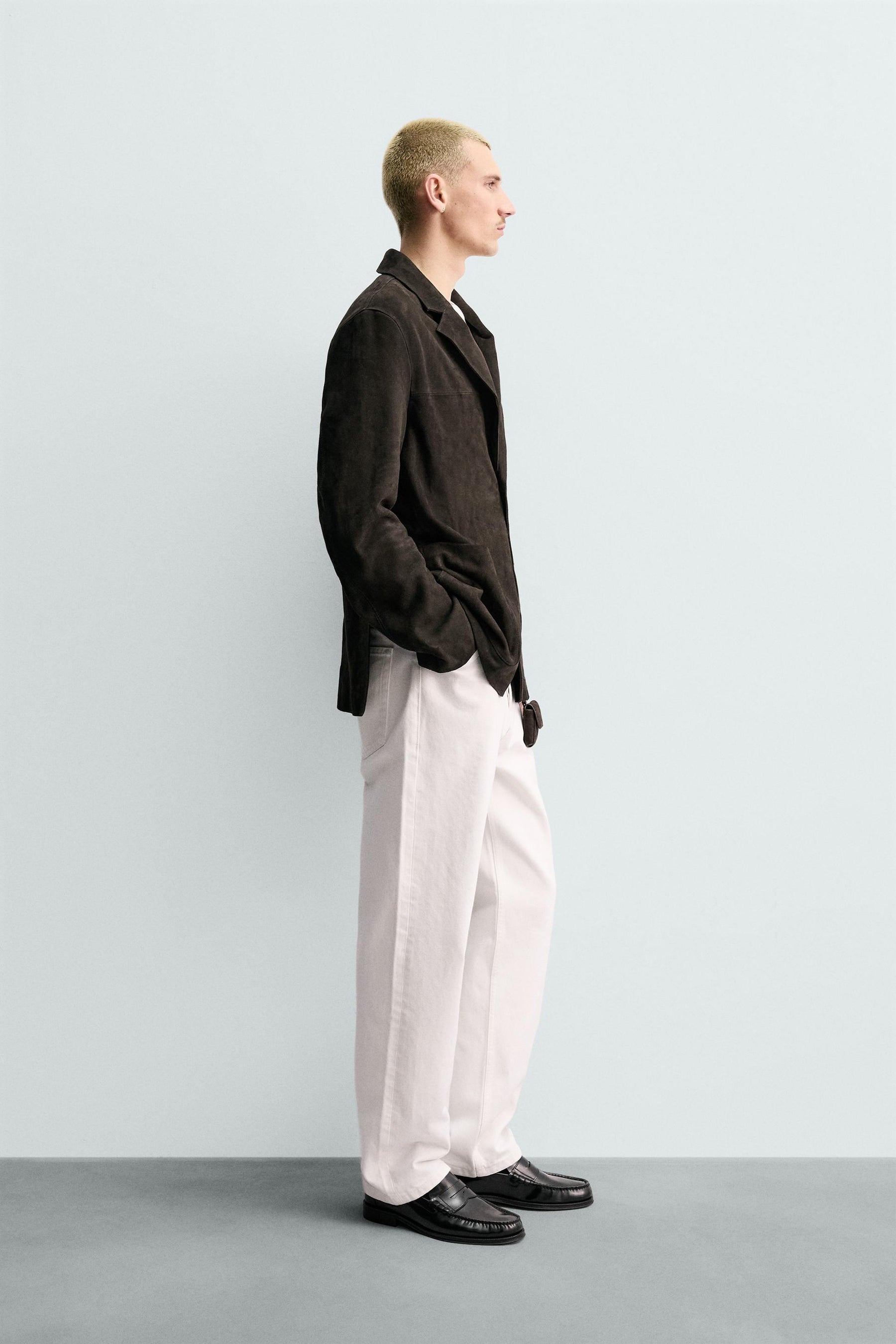 Faux Suede Blazer