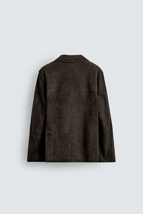 Faux Suede Blazer