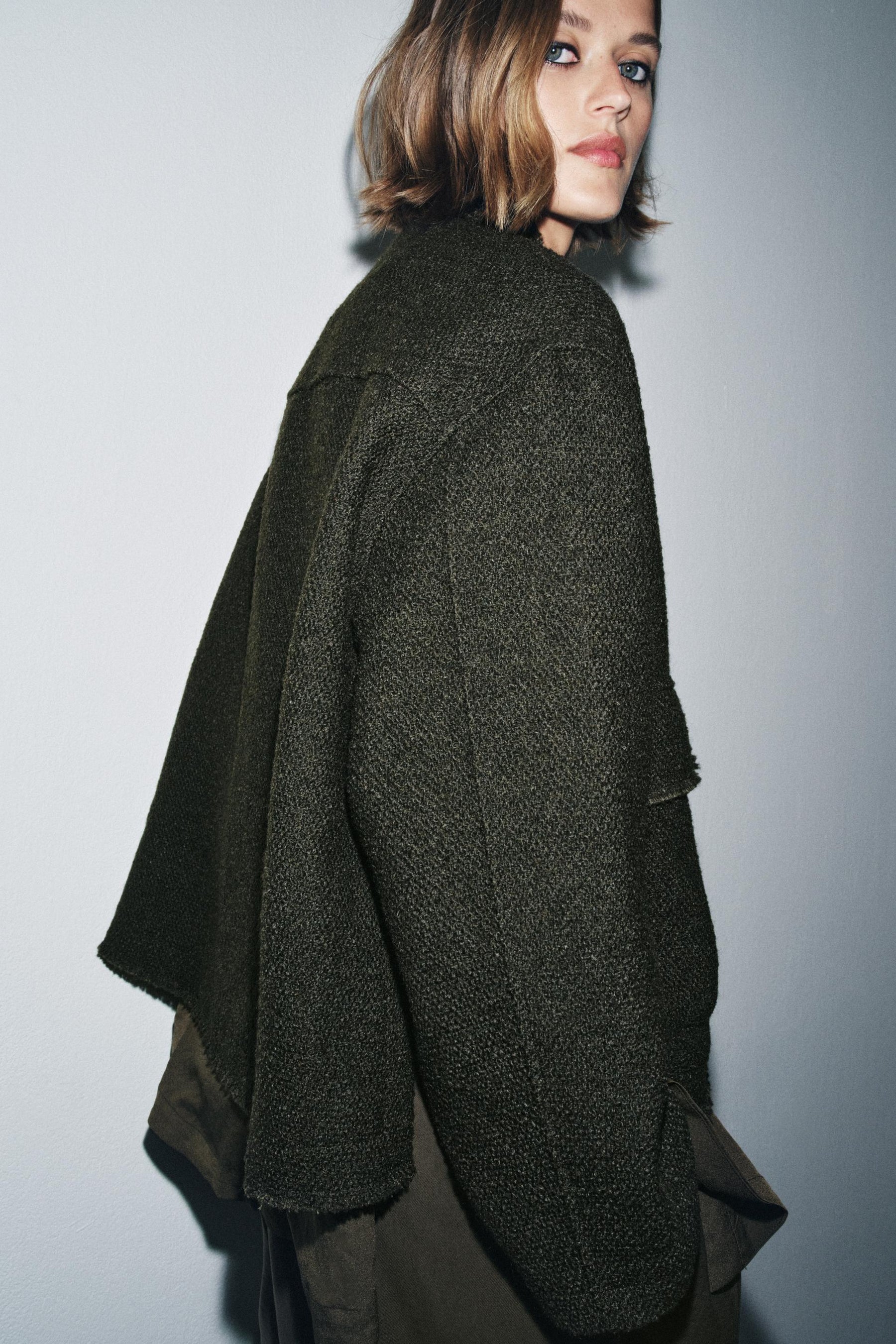 JACKE AUS STRUKTURIERTER WOLLMISCHUNG