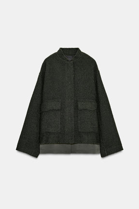 TEXTURED WOOL BLEND JACKET ZW COLLECTION - Image 9