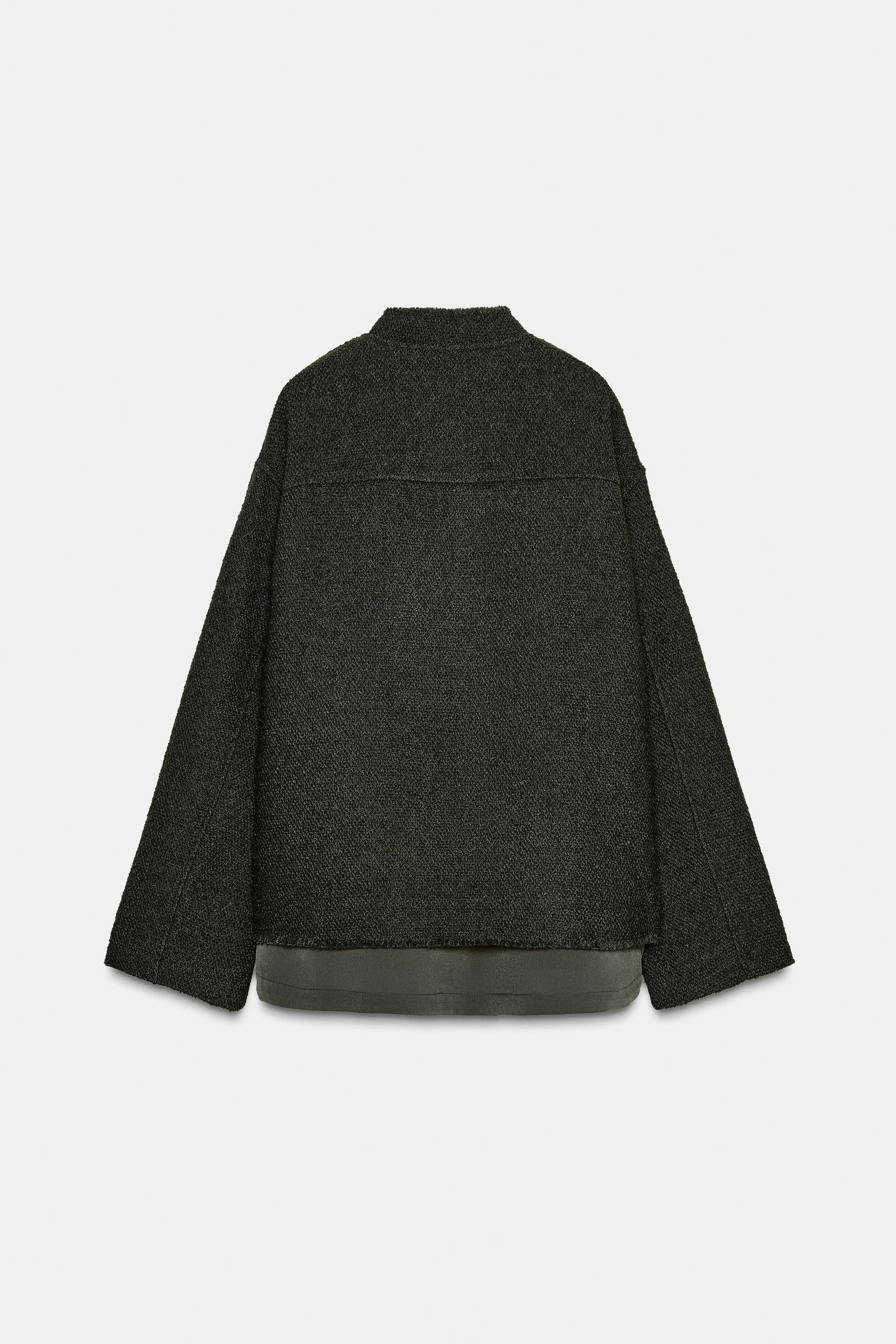 TEXTURED WOOL BLEND JACKET ZW COLLECTION - Image 10