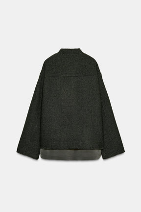 TEXTURED WOOL BLEND JACKET ZW COLLECTION - Image 10