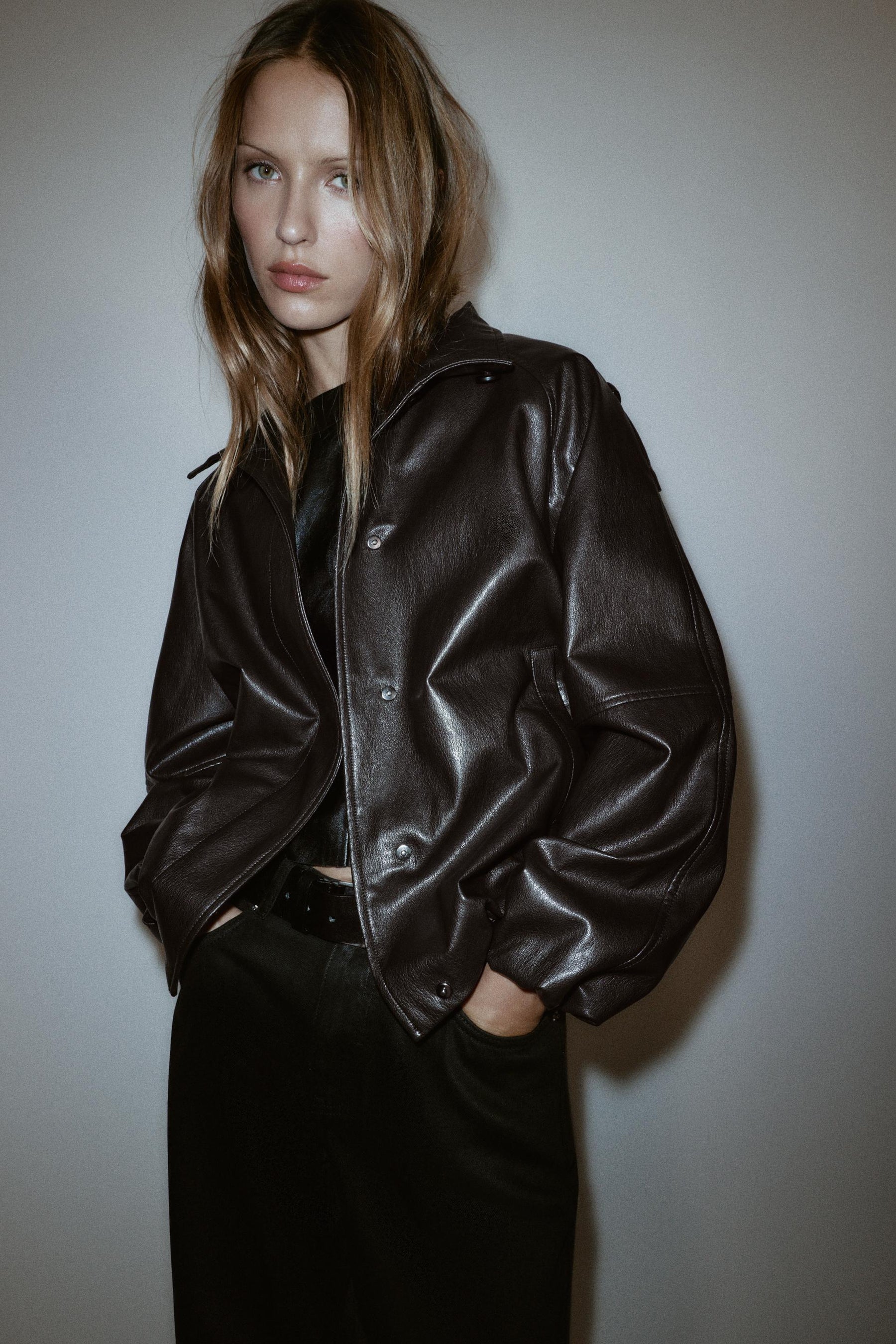 FAUX LEATHER JACKET