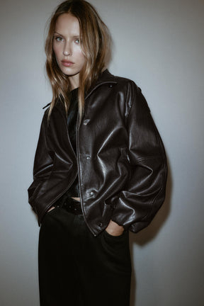 FAUX LEATHER JACKET