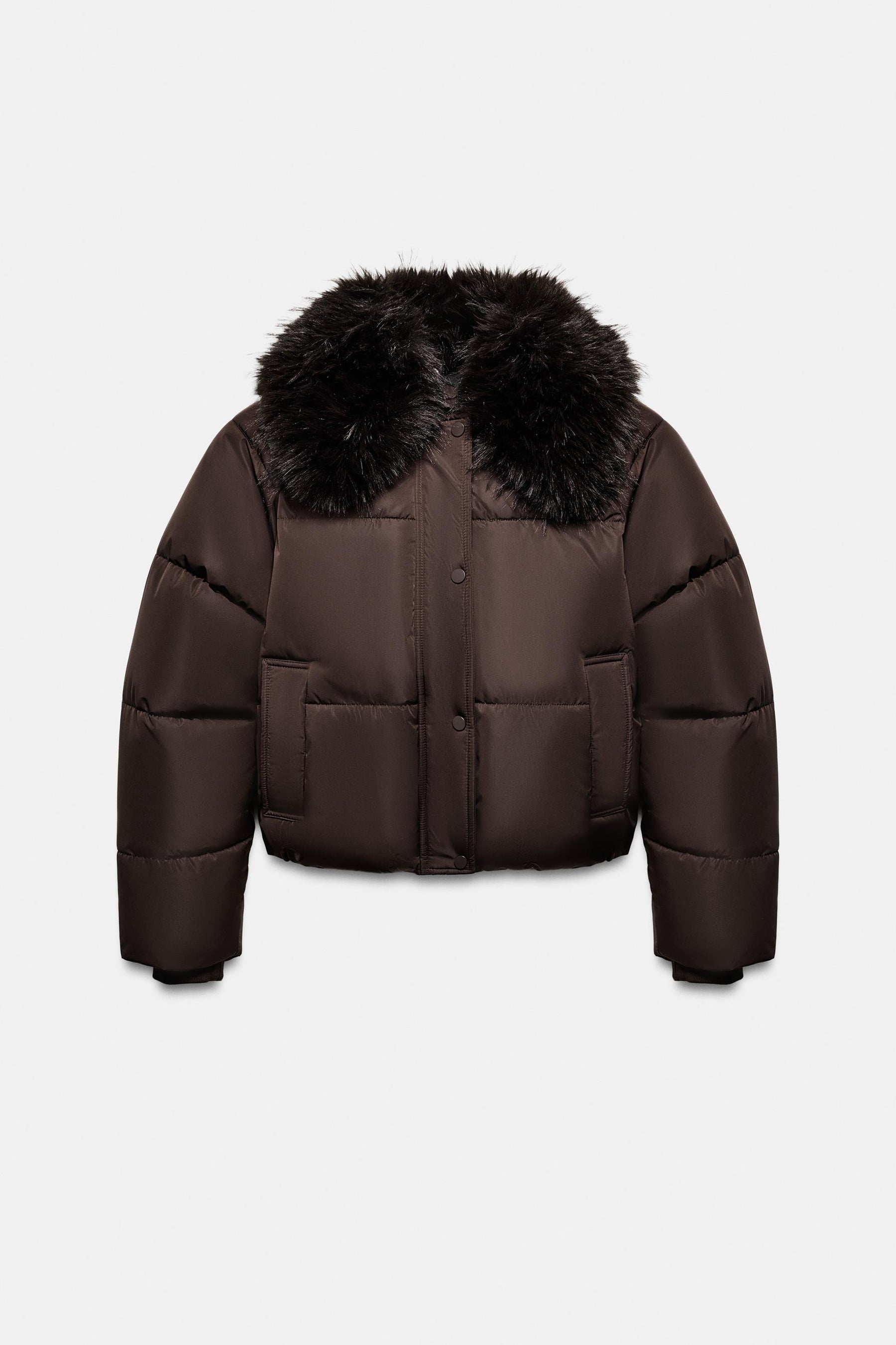 QUILTED BOMBER WITH FUR