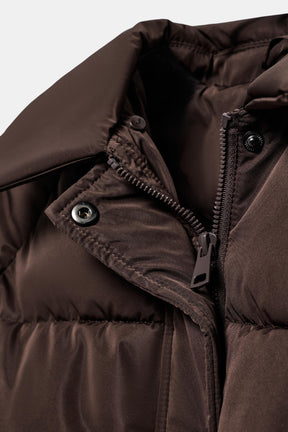 QUILTED BOMBER WITH FUR