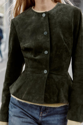 Lederjacke mit Etuis