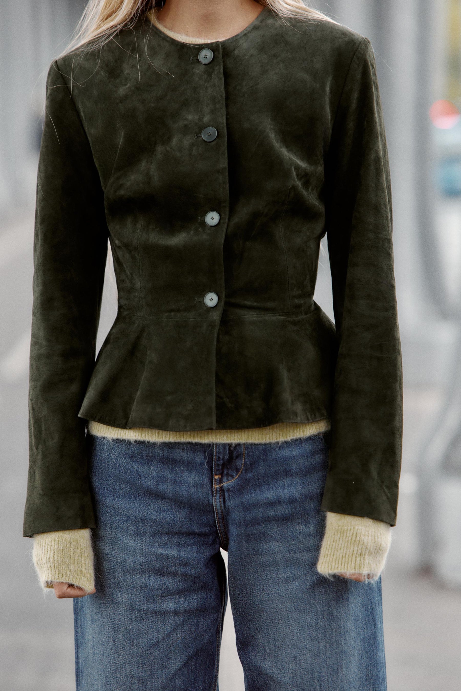 Lederjacke mit Etuis