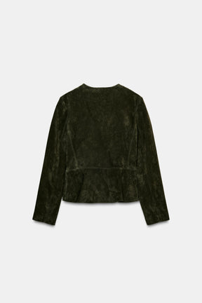 Lederjacke mit Etuis