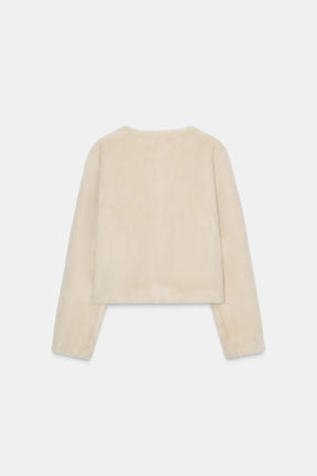 FAUX FUR JACKET WITH FIREMAN CLASP - Image 4