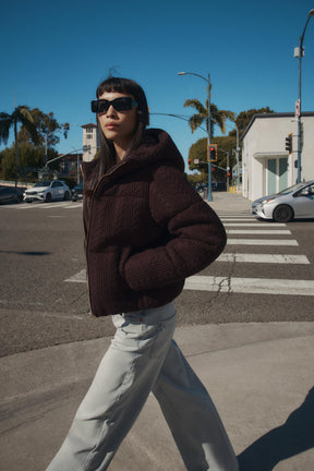 CABLE KNIT HOODED ANORAK - Image 2