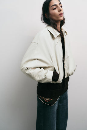 FAUX LEATHER BOMBER JACKET - Image 3