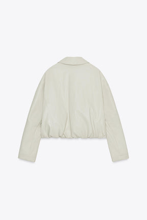 FAUX LEATHER BOMBER JACKET - Image 8