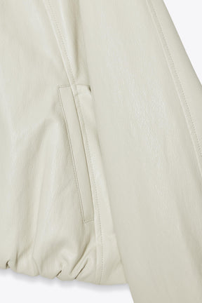 FAUX LEATHER BOMBER JACKET - Image 9