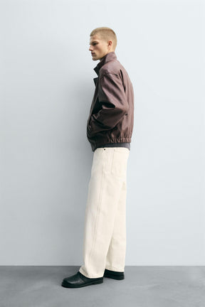 LEATHER EFFECT TEXTURED JACKET - Image 4