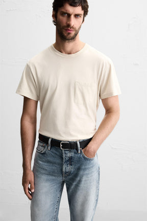 TOPSTITCHED LEATHER BELT - Image 2