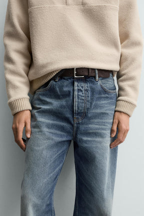 Embossed Leather Belt