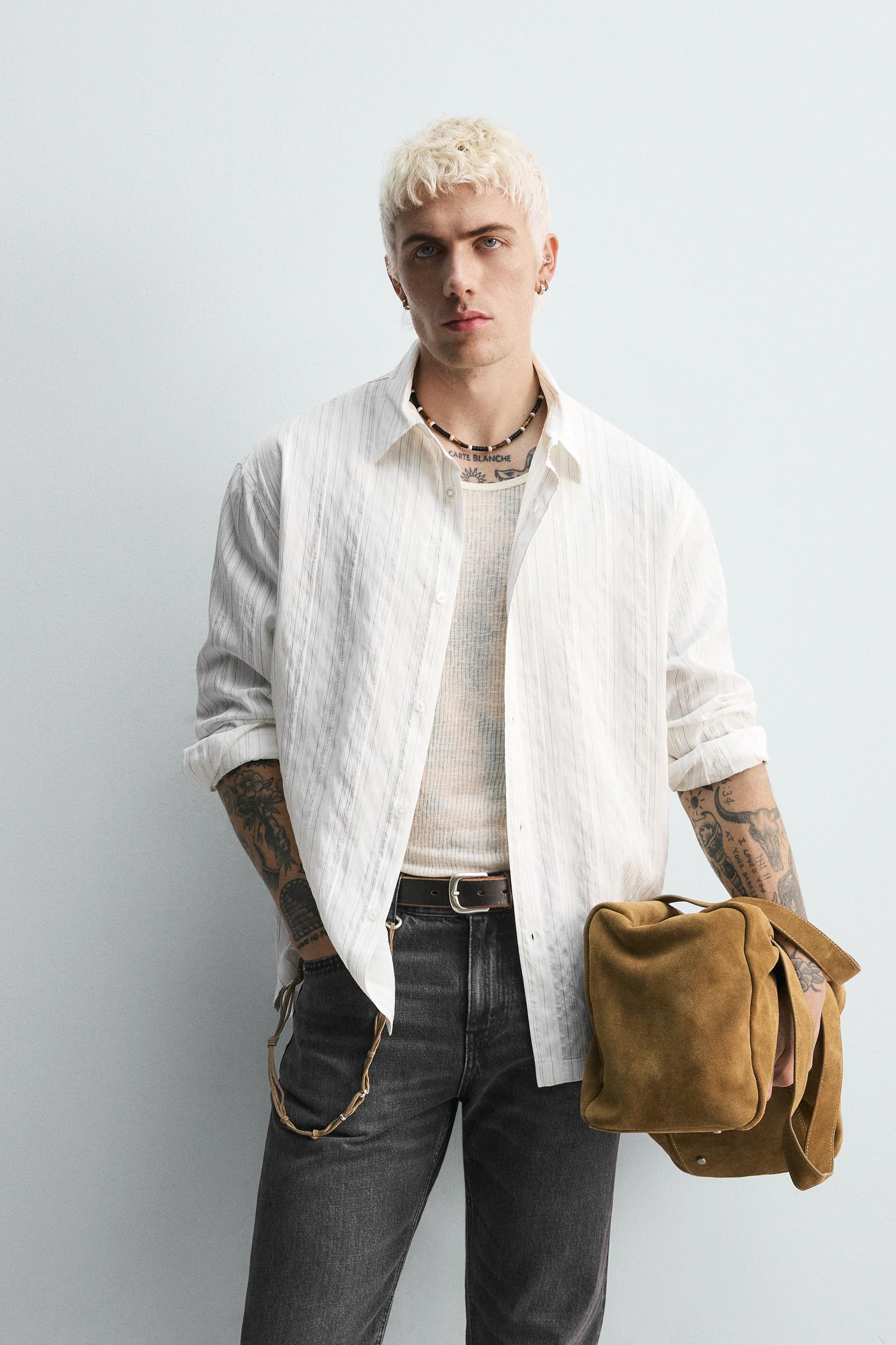 STRIPED FLOWING SHIRT - Image 2