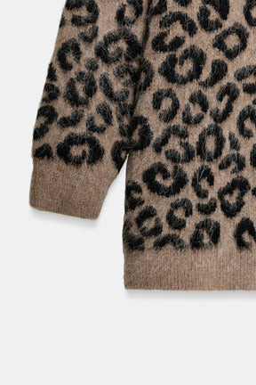 Cardigan mit Tierjacquardmuster