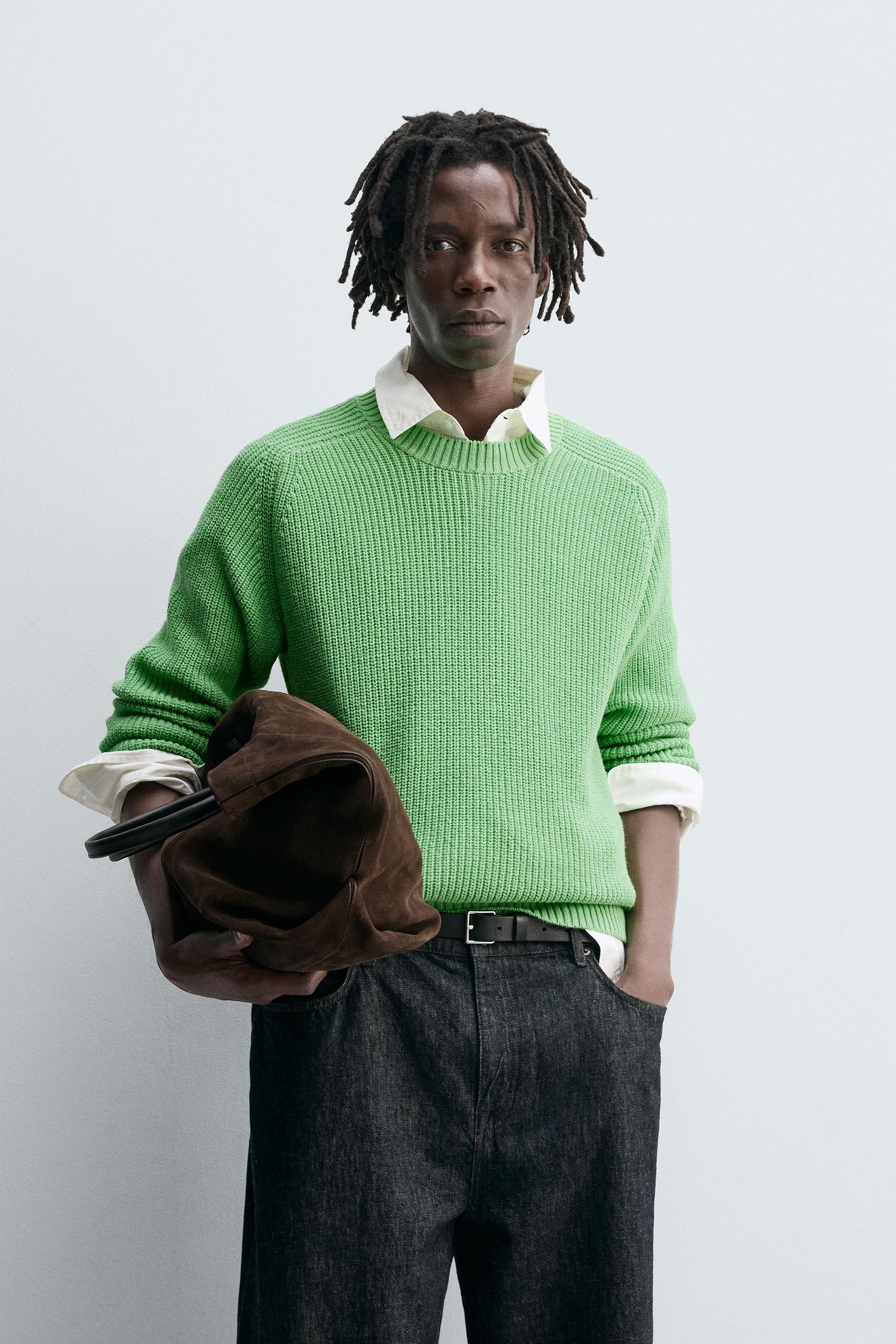 TEXTURED COTTON BLEND JUMPER - Image 2