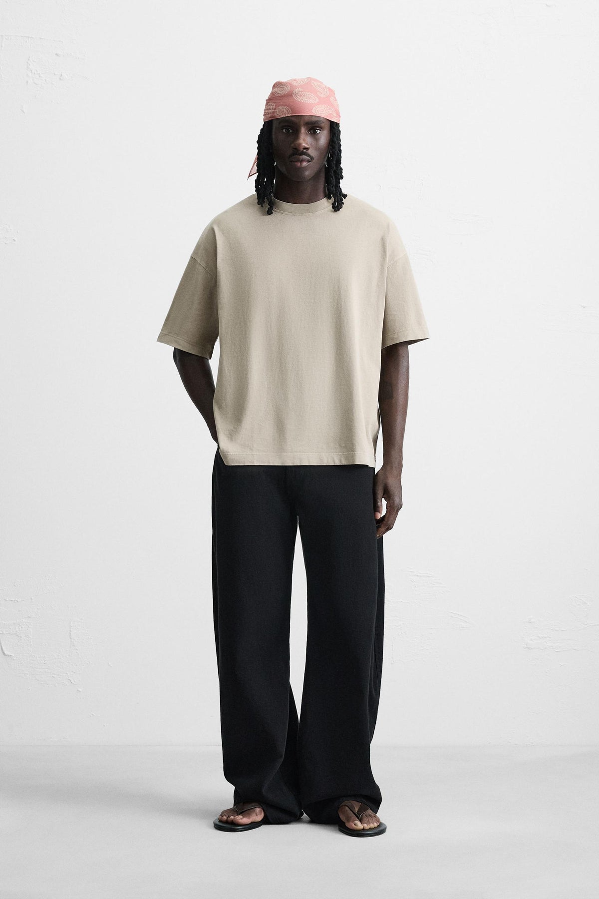 LIGHT WEIGHT WASHED BOXY FIT T-SHIRT - Image 1