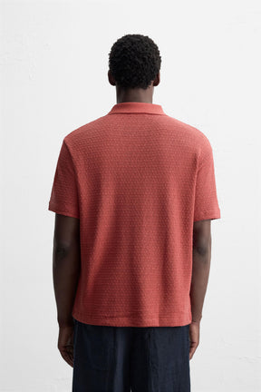 Geometric Jacquard Polo