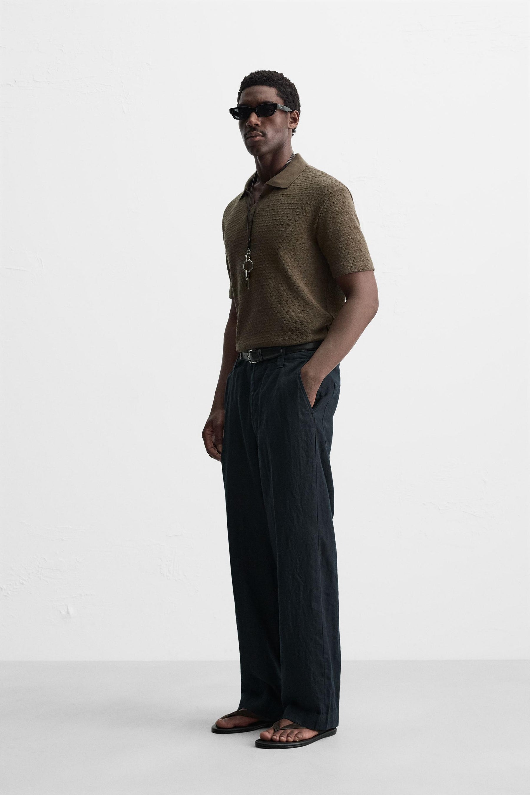 GEOMETRIC JACQUARD POLO SHIRT - Image 4