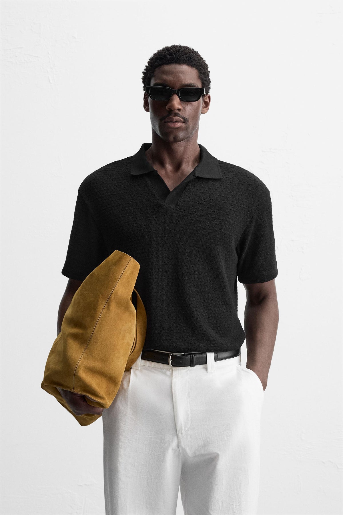 Geometrisches Jacquard-Polo