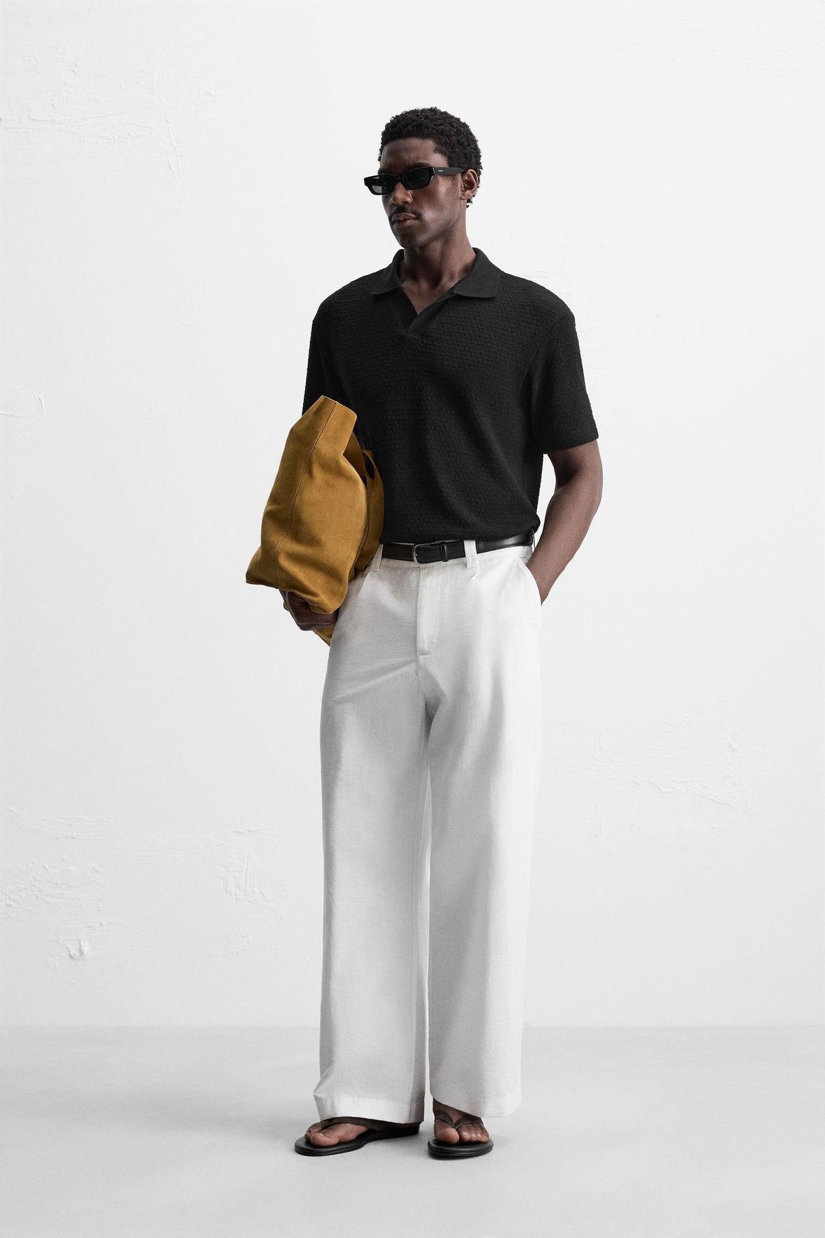 GEOMETRIC JACQUARD POLO SHIRT - Image 1