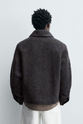 CROPPED TEXTURED OVERSHIRT - Image 3