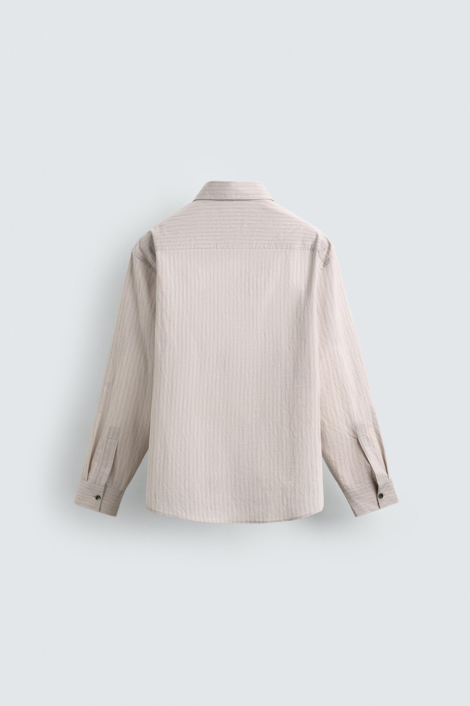 STRIPED SHIRT WITH CONTRAST TIE DETAIL - Image 8