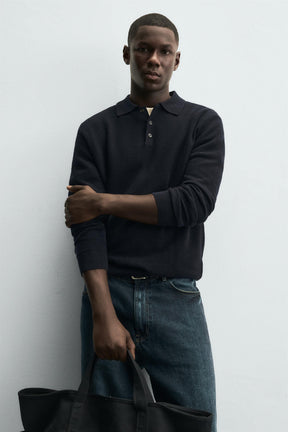 COTTON/LYOCELL KNIT POLO SHIRT - Image 6