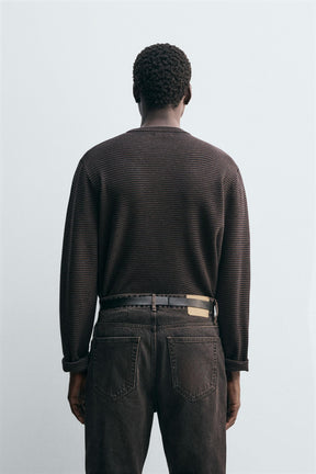 STRIPED JACQUARD SWEATER - Image 3