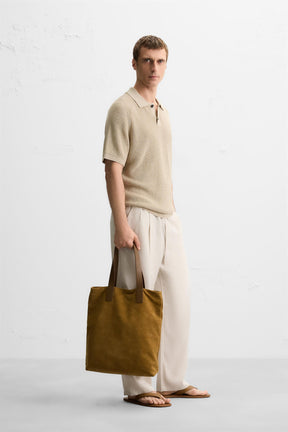 TEXTURED KNIT POLO SHIRT - Image 4