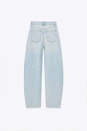 High-Waist Barrel Jeans