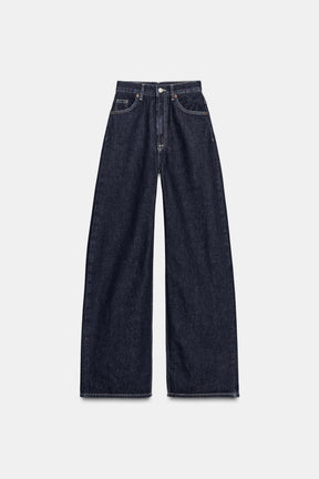 High-Waist-Jeans mit weitem Bein