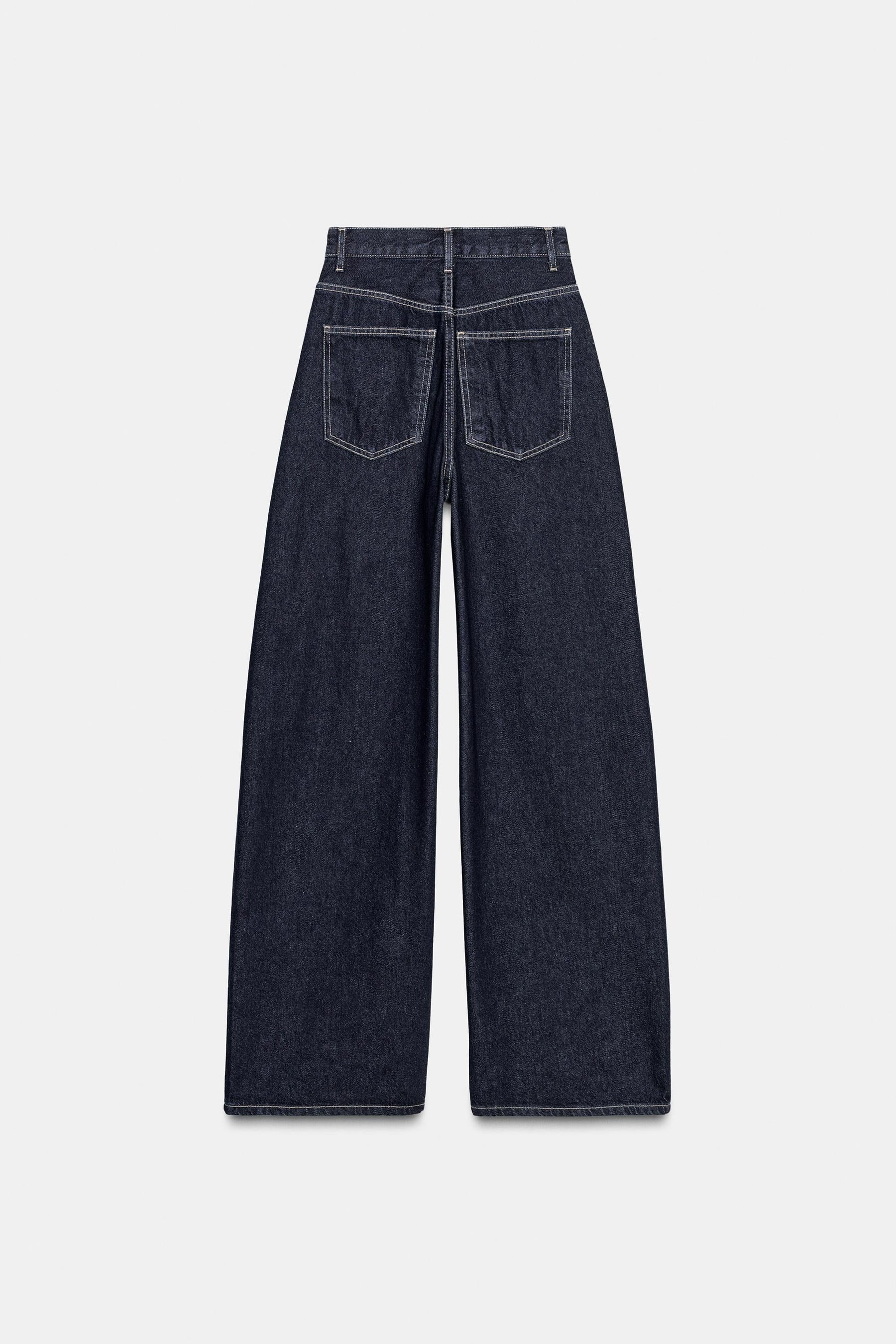 High-Waist-Jeans mit weitem Bein