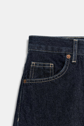 High-Waist-Jeans mit weitem Bein